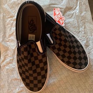 Black and Grey Checkered Vans